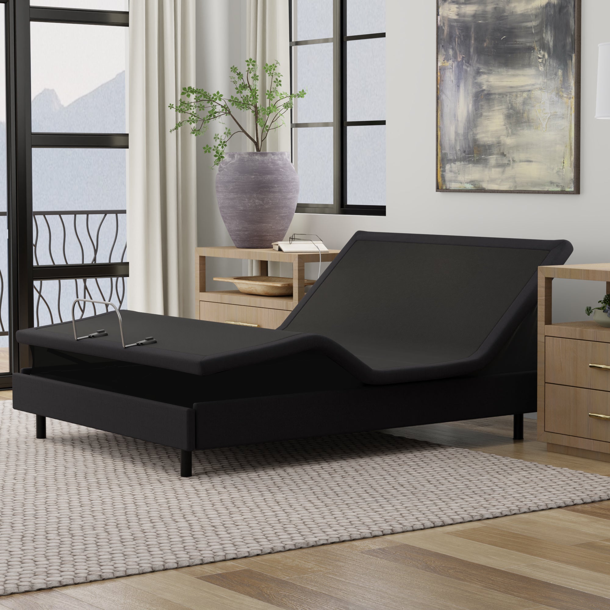 Blissful Nights e8 Hi-Low Lift & Tilt Adjustable Bed Frame - Voice Command, Massage, Lights, USB Ports  & More