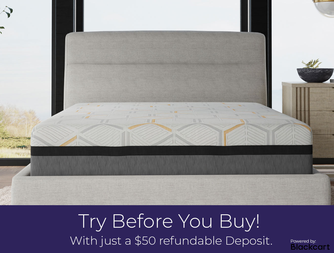 Nectar Bed frame with Headboard  50-Nights Trial, 3-Yrs Warranty